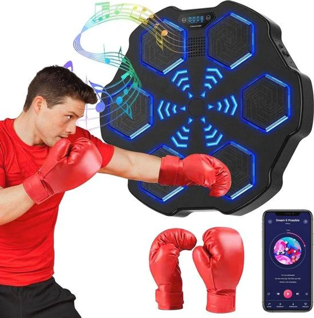 Machine à boxer électronique Bluetooth avec mode chrono pour entraînement
