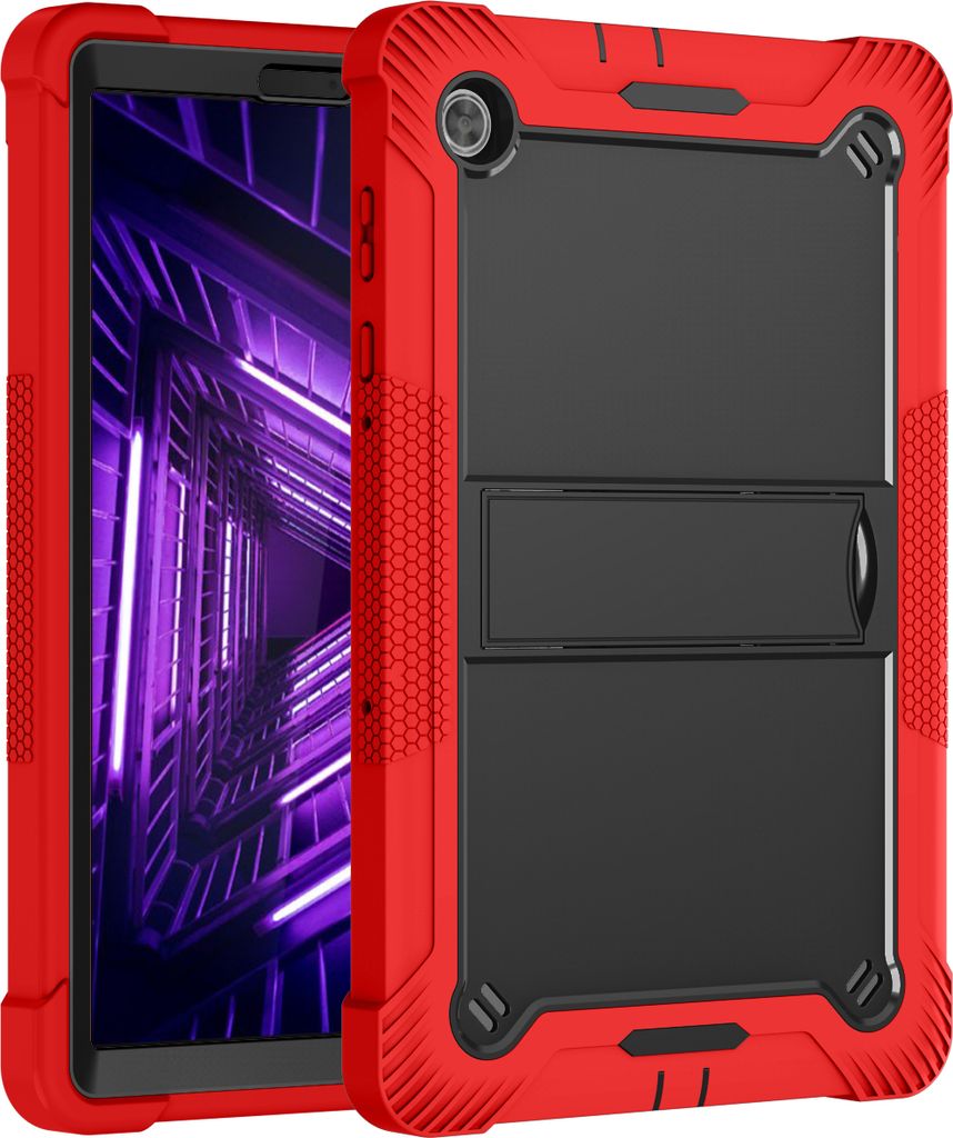 Schutzhülle für Lenovo M10 Plus (2nd Gen)/Smart Tab M10 FHD Plus TB-X606F 10,3" Robust Hybrid Tablet Hülle mit Ständer Rot