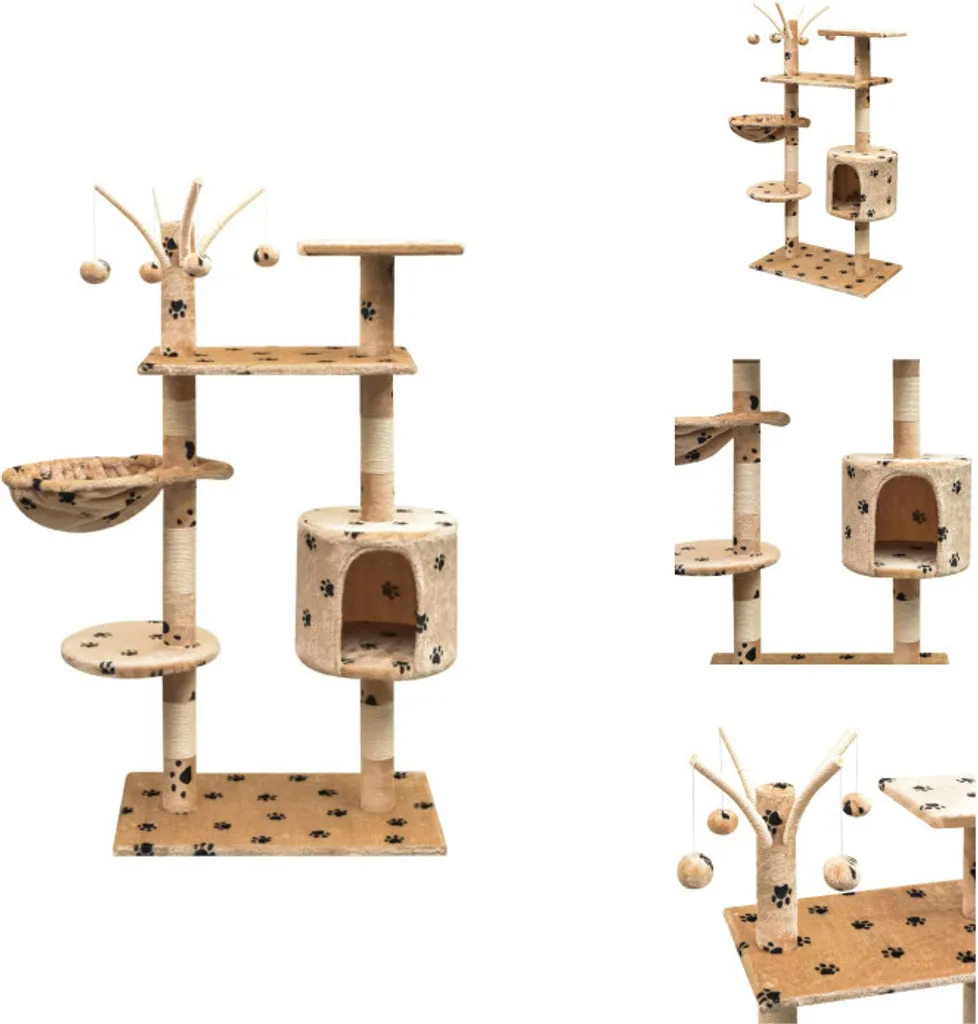 OFFERTA Tiragraffi vidaXL 125 cm Beige - Risparmia sui Mobili ora!