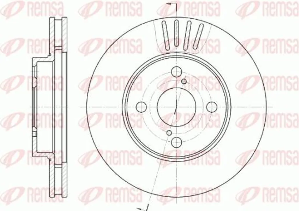 Disque de frein ventilé pour Corolla - Remplaçant OE 4351202070 REMSA