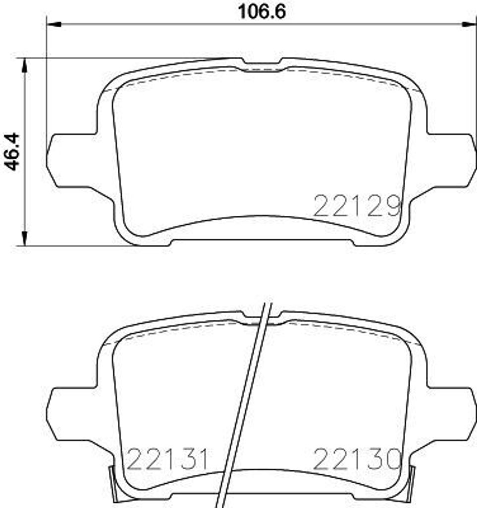 HELLA 8DB 355 024-911 - OE 13454674 Bremsbeläge für Astra K