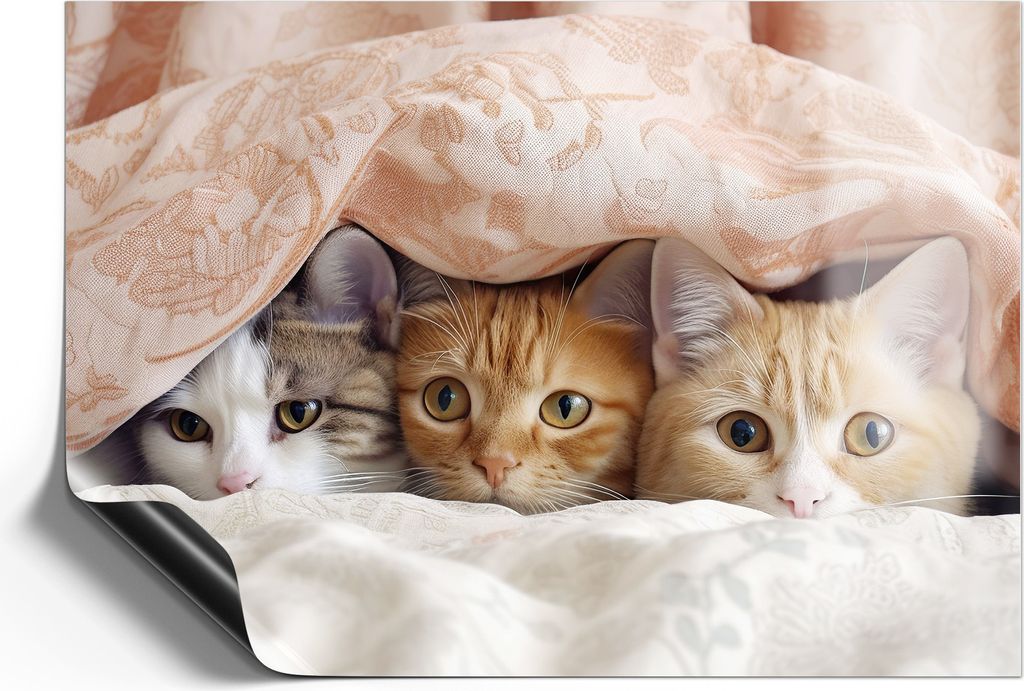 DEQORI Magnetmatte Universal 59x42 cm (A2) 'Katzenkuscheln' Magnetfolie Kalender Planer