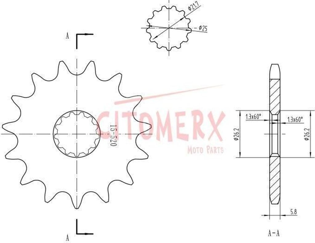 Kettensatz für Kawasaki ER-6N ER-6N ABS 2006-2012 X-Ring verstärkt "15 zu 46"
