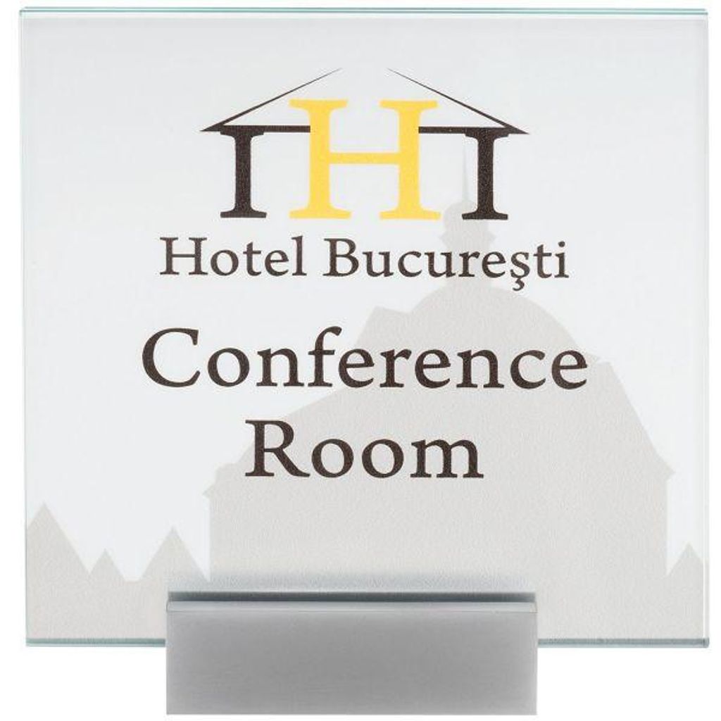 MONACO Türschild 148 | 148x148 mm | 2 Scheiben ESG Glas | Produktbild 