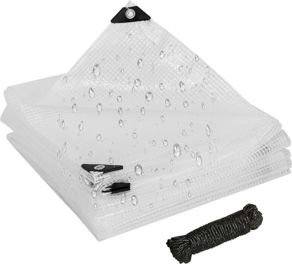 Bâche de jardin 4x6m transparente pour couverture de serre et potager