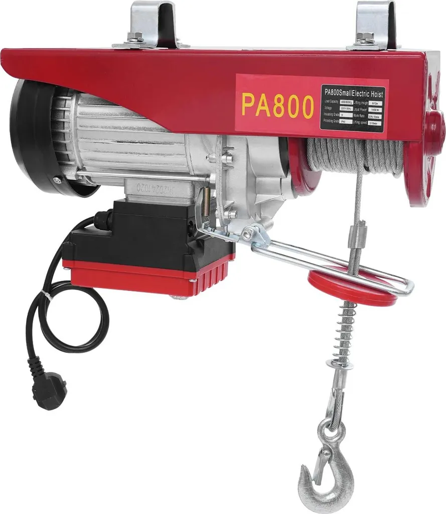 Treuil électrique 800 kg pour soulever des moteurs - Commande à distance