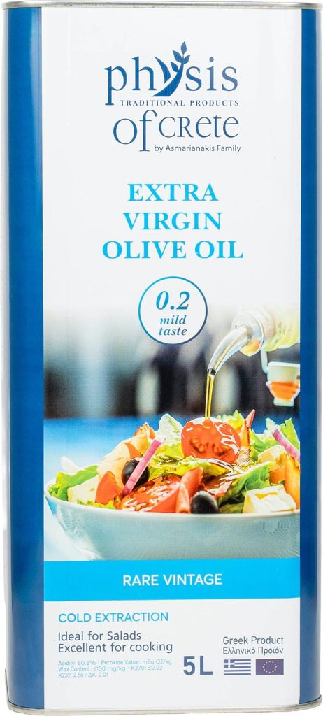 Physis of Crete oliwa extra virgin łagodna do sałatek 5 L Zdjęcie produktu 