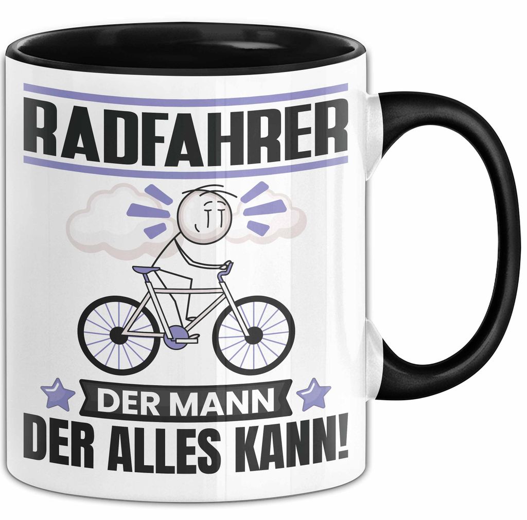 Radfahrer Tasse Geschenk für Radfahrer Der Mann Der Alles Kann Geschenkidee zum Geburtstag (Schwarz)