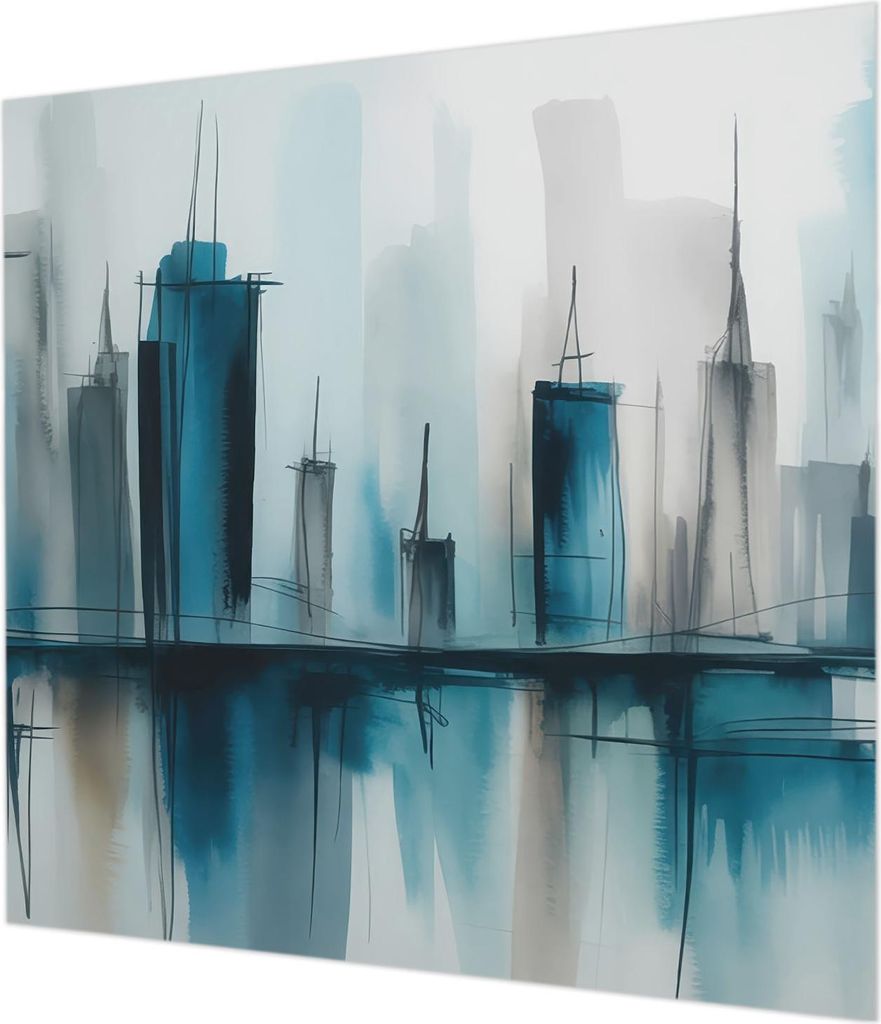 Wandtapete - Dekorative Tapete für Wohnzimmer - Tapetenfolie für Wanddekoration - 250x250 cm - Stadtlandschaften