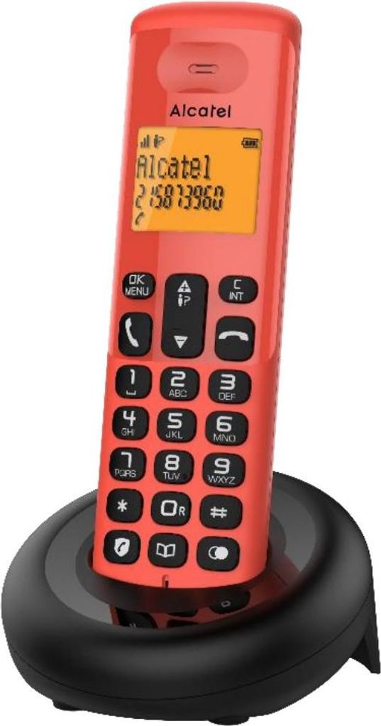 Alcatel E160 Kompaktes DECT-Schnurlostelefon mit Anrufer-ID und 50 Einträgen im Telefonbuch