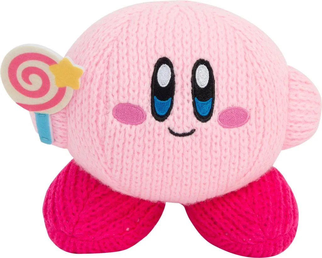 Figurine en peluche Kirby Nuiguru-Knit avec Baguette Magique 15cm