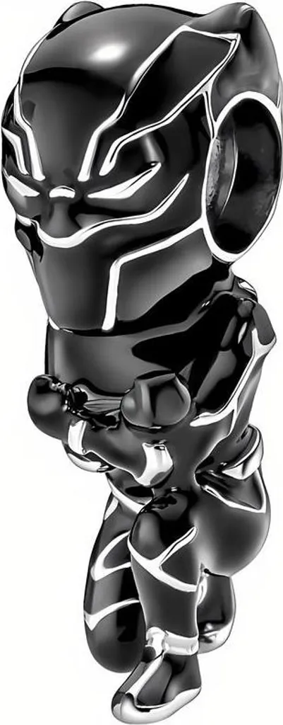 Ciondolo Black Panther Pandora 790783C01 Argento e Smalto Nero