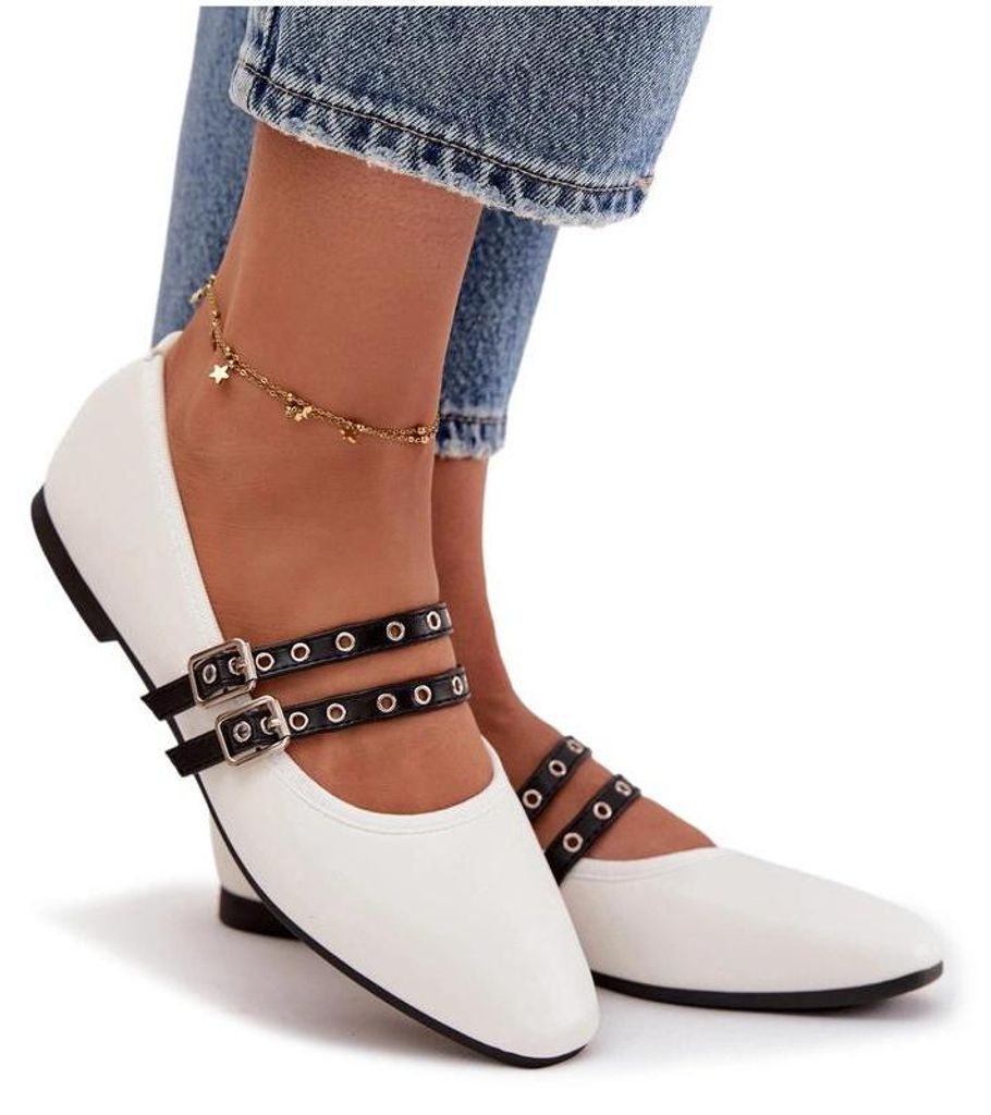 Damenturnschuhe Mit Riemen Weiß Deliora 38