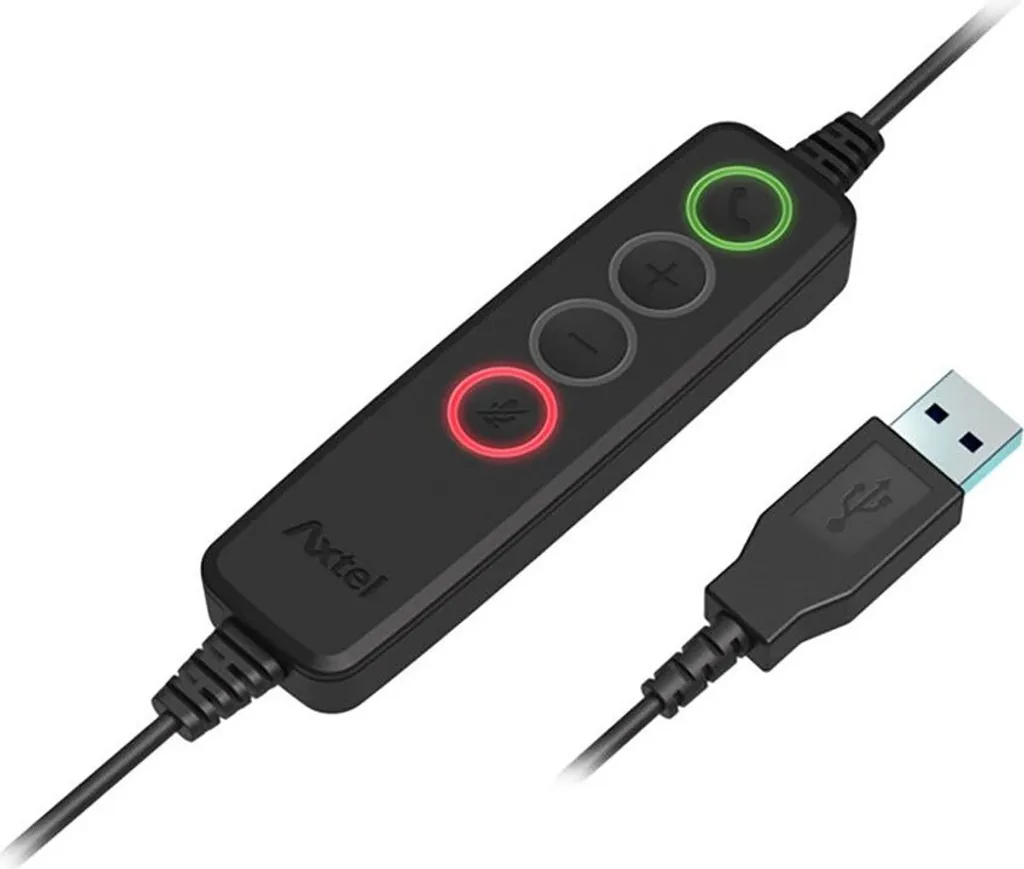 Casque micro pour visioconférence Axtel AXH-V28UCD USB Noir Pro PC - 5