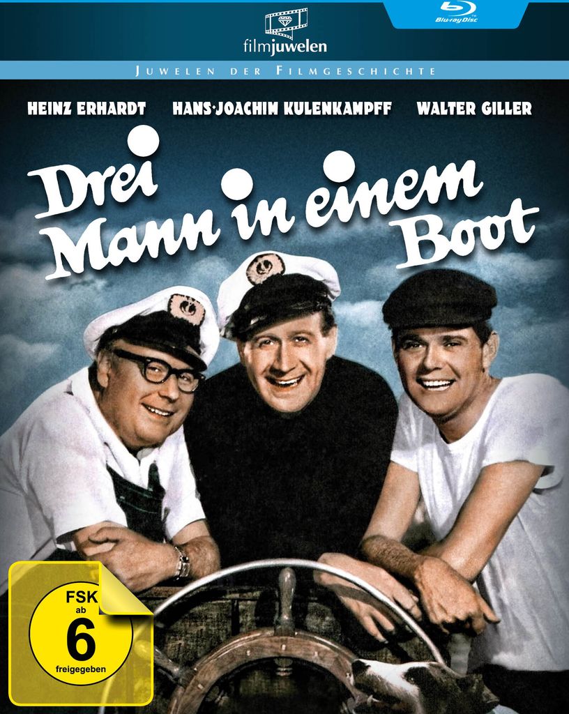 Drei Mann in einem Boot