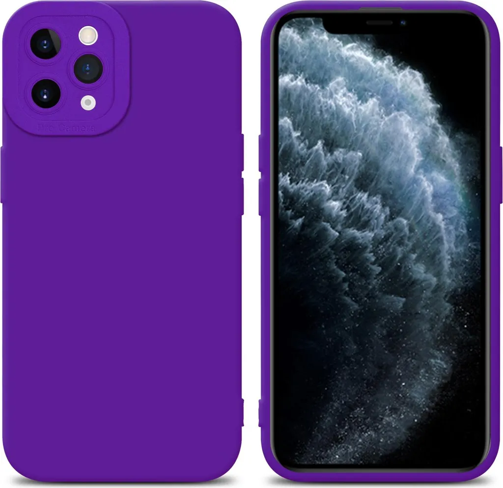 Custodia iPhone 11 Pro Max Cadorabo Viola Silicone Lavabile Anti-Urti