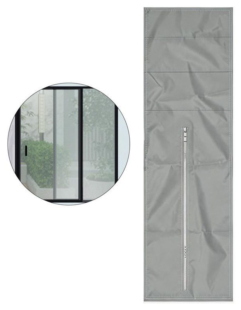 Klimaanlagen Abluftabdichtung, Fenster Abdichtung Klimagerät 92×25cm, doppellagig isolierend, wasserdicht, Reißverschluss&Klett,für mobile Klim...