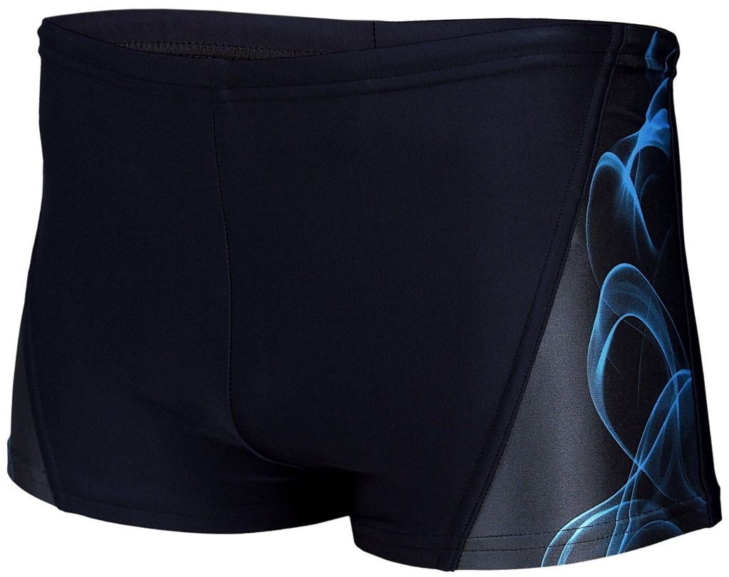 Aquarti Herren Kurze Badehose mit Streifen, Farbe: 16201 Schwarz / Blau, Größe: 3XL