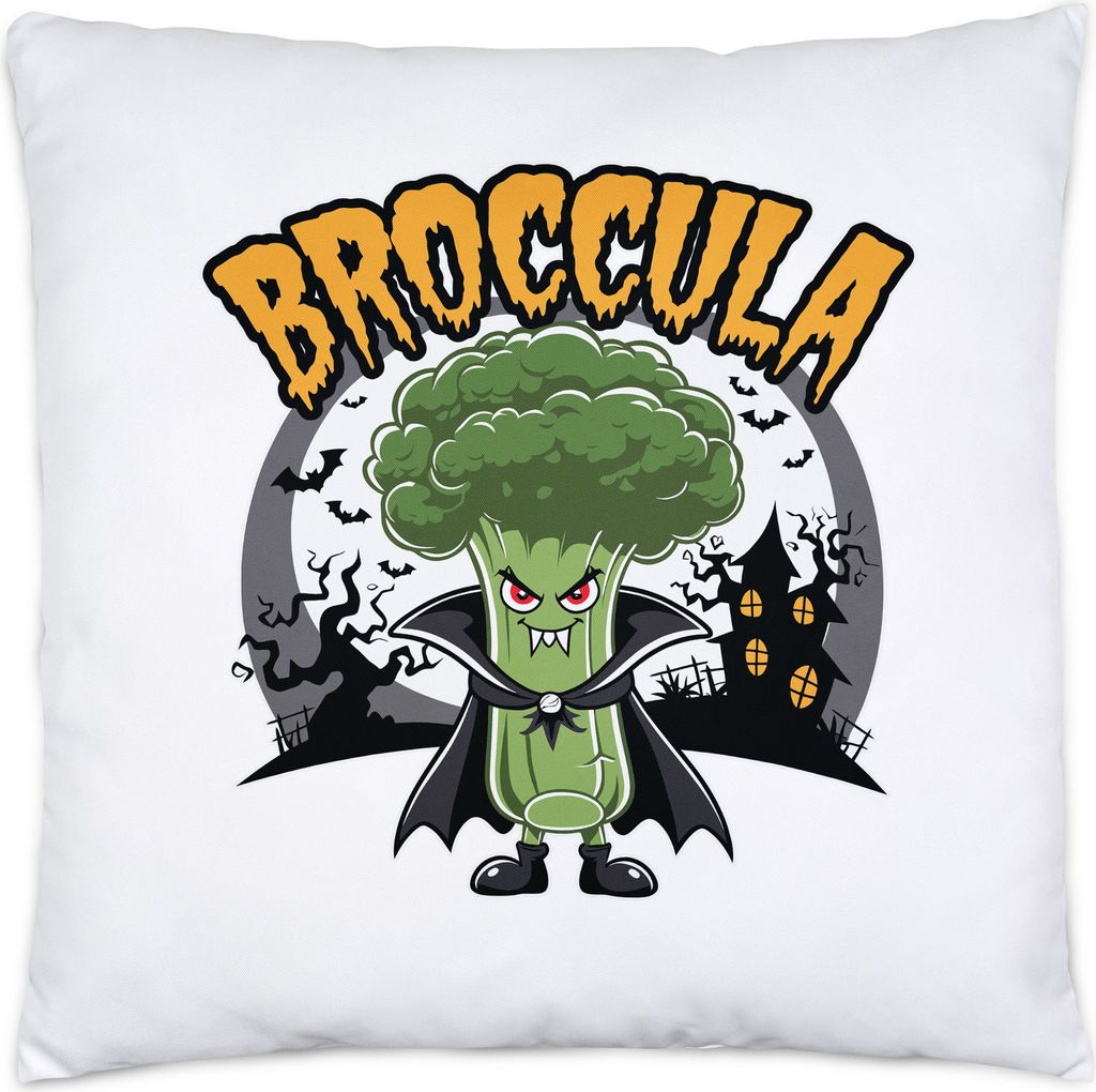 Broccula Brokkolimotiv Kissen Geschenkidee Halloween Vampir Gemüse