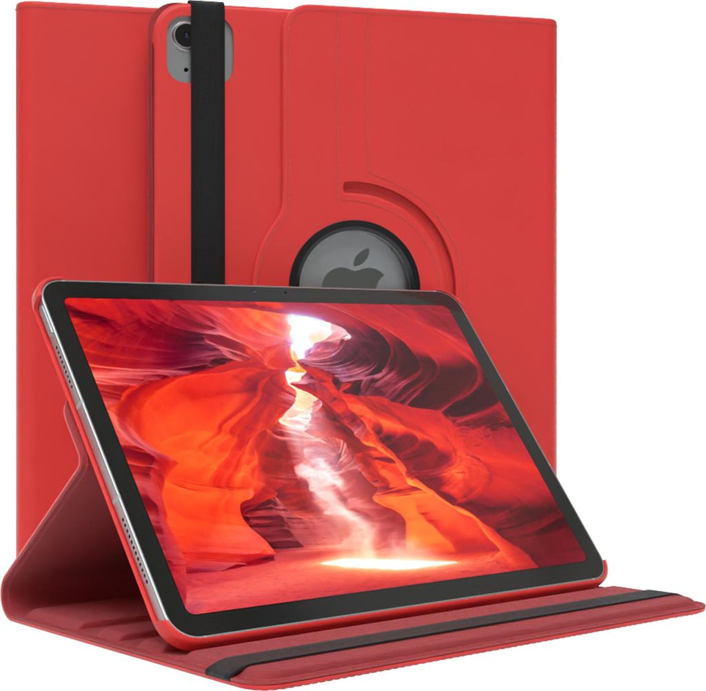 EAZY CASE - Tablet Hülle für Apple iPad Air 11 (2024) Schutzhülle, Tablet Case 360° drehbar in Rot