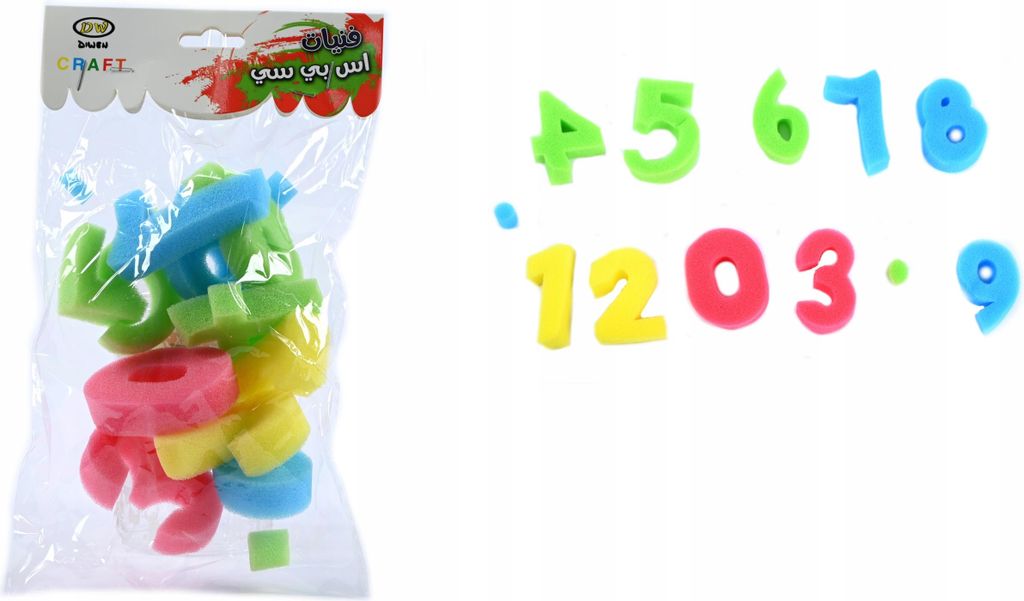 Schwammstempel Zahlen Set 6cm - Kreatives Malzubehör für Kinder - Lernen & Basteln