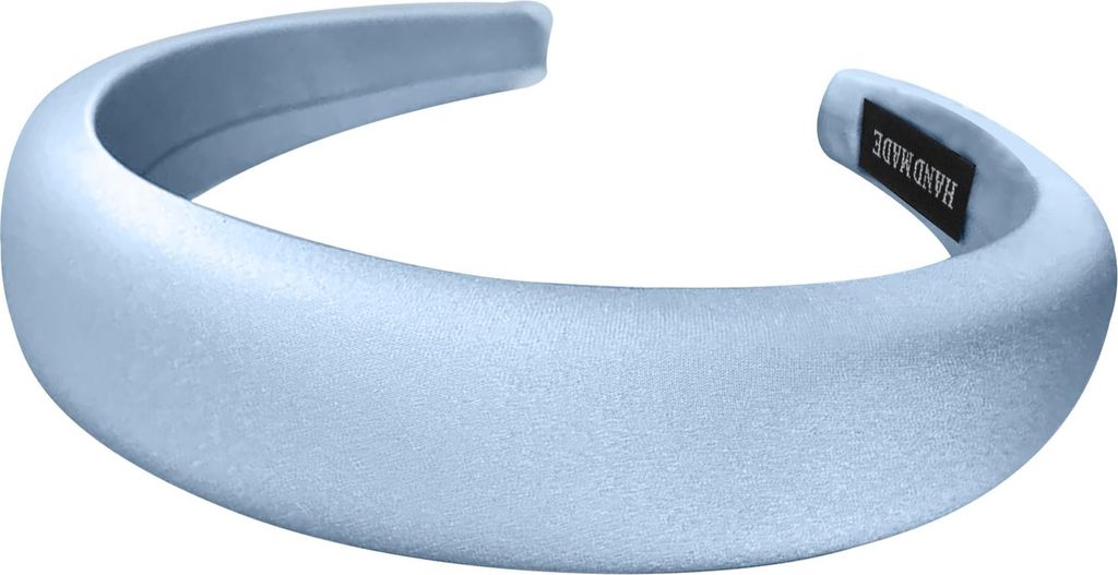 Ampio cerchietto in raso imbottito - elegante blu royal Immagine del prodotto 