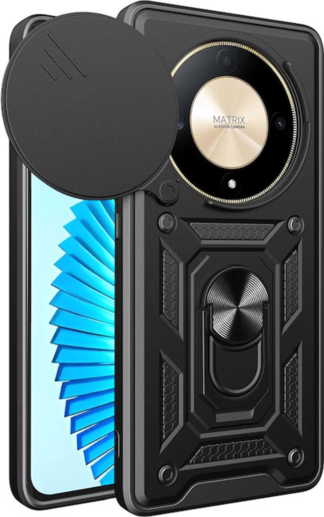 Techsuit Camshield Back Cover Hlle fr HONOR Magic6 Lite - Schwarz