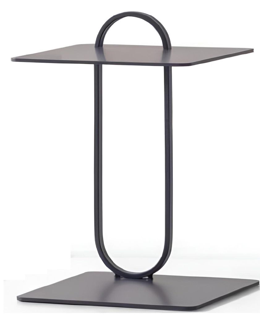 Eleganter Beistelltisch in mattem Schwarz mit modernem Design