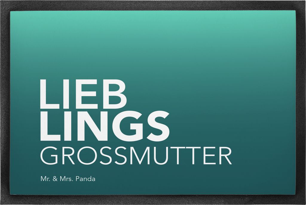 Mr. & Mrs. Panda Schmutzmatte Grossmutter 40 x 60 cm - Geschenk, Geschenkidee, fußmatte, Schmutzfangteppich, Schuhabstreifer, Fussmatte, Schmutzfa...