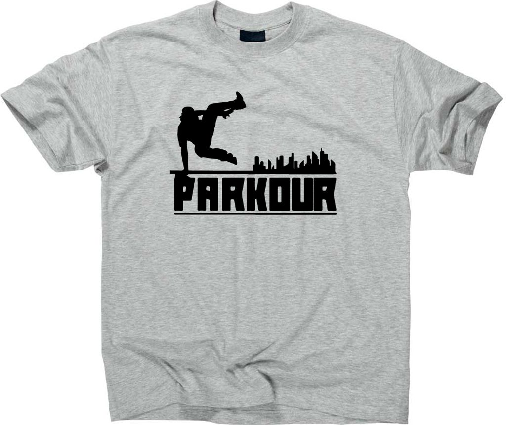 Styletex23 T-Shirt Parkour Akrobatik Logo, Traceur, sport grey, S