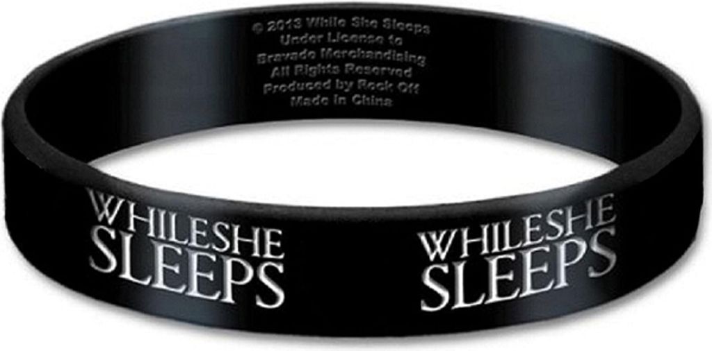 While She Sleeps - Silikonarmband Logo RO6921 (Einheitsgröße) (Schwarz)