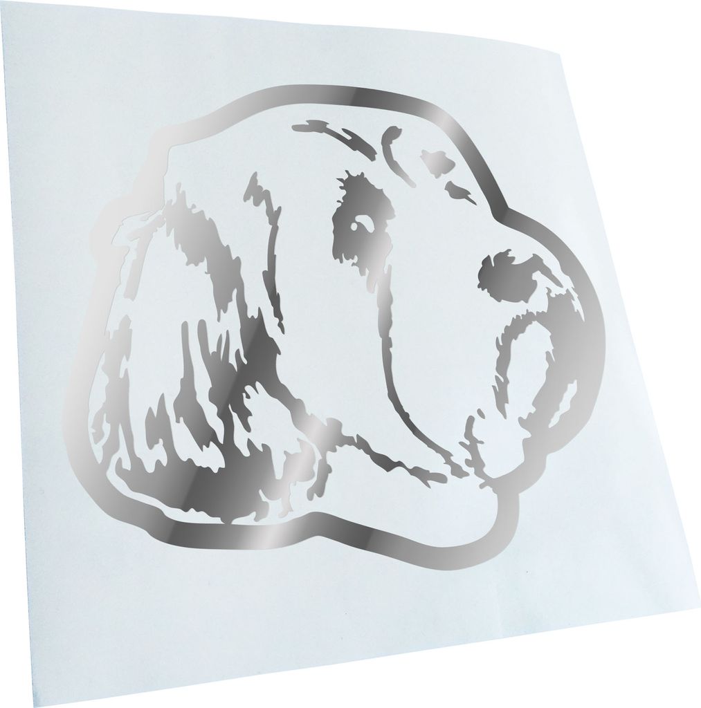 Kiwistar - Autoaufkleber - tibetan terrier Hund - Chrom - 60x50cm - Aufkleber für Auto, Laptop, Fahrrad, LKW, Motorrad mehrfarbig JDM Decal Racing