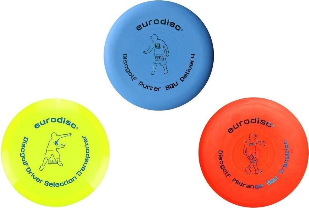 Elliot Eurodisc Disc Golf Set SQU 478 g blau/orange/gelb Obrázok produktu 