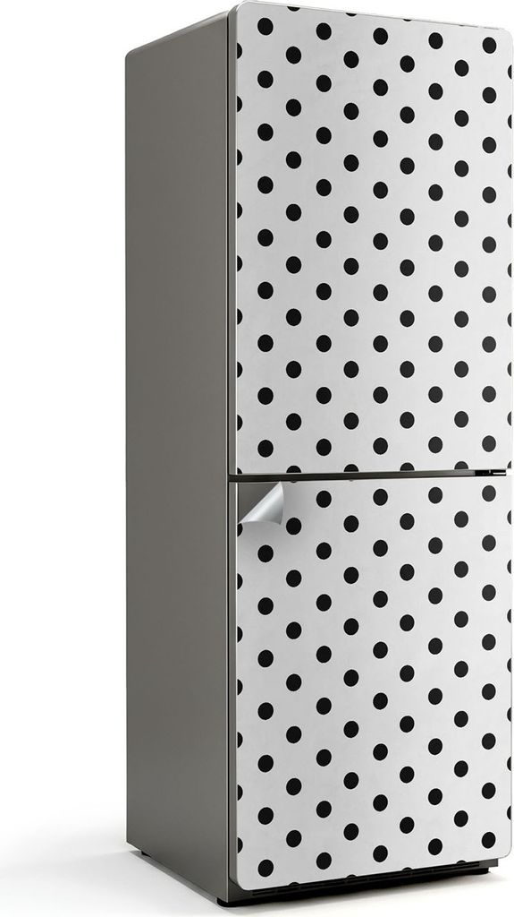 Wellenlinienmuster – Kühlschrank Aufkleber – Klebefolie Kühlschrank – Kühlschrank Nachbildung – Kühlschrankfolie selbstklebend – Küc...