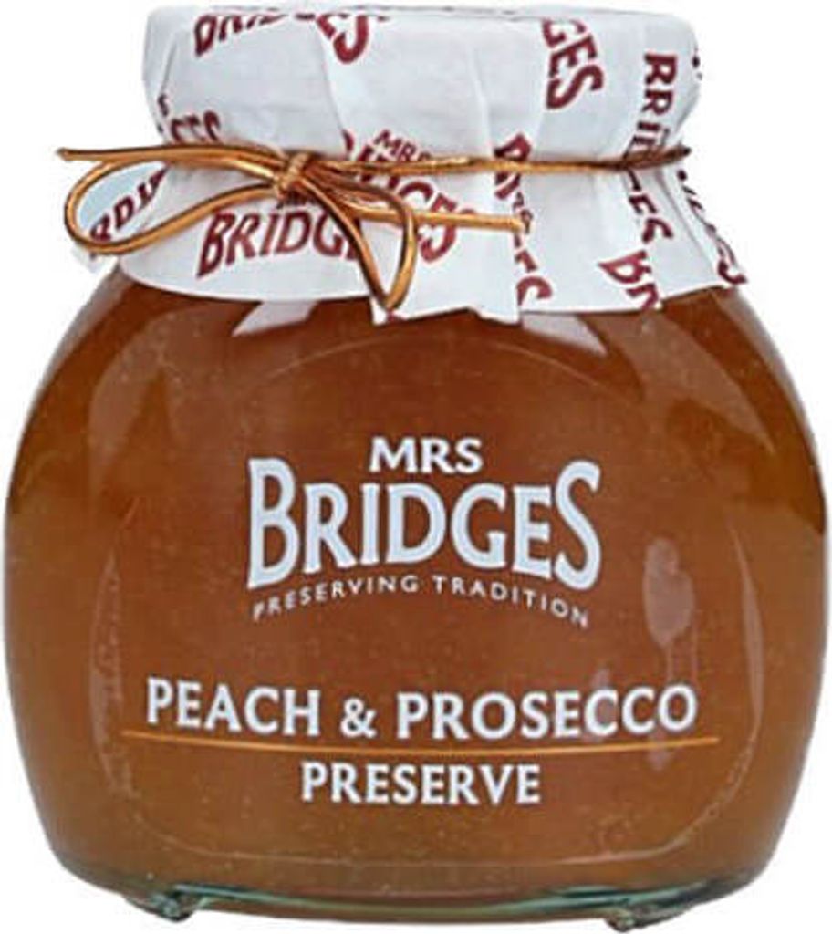 Mrs Bridges Pfirsichkonfitüre mit Prosecco 340g Produktbild 