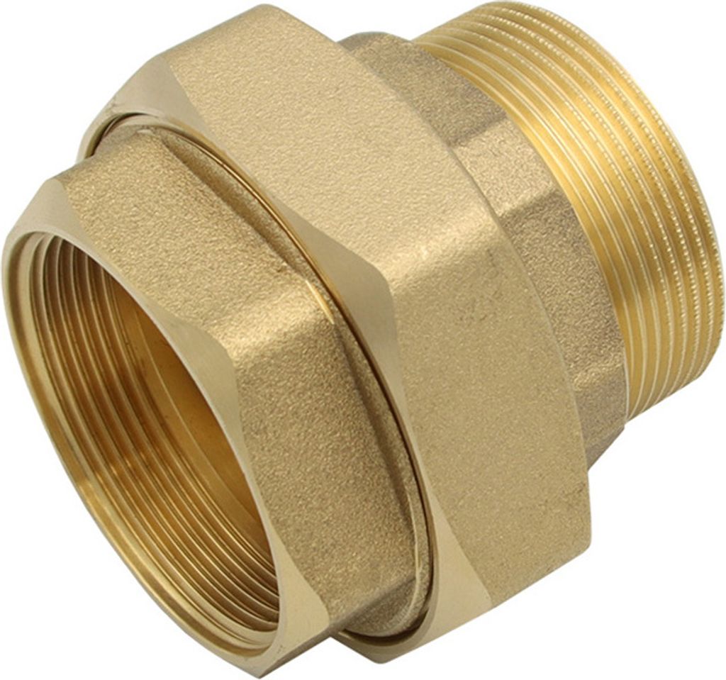 Messing Rohr Verschraubung 2 Zoll IG/AG DN50 Rohrverschraubung Gewindefitting