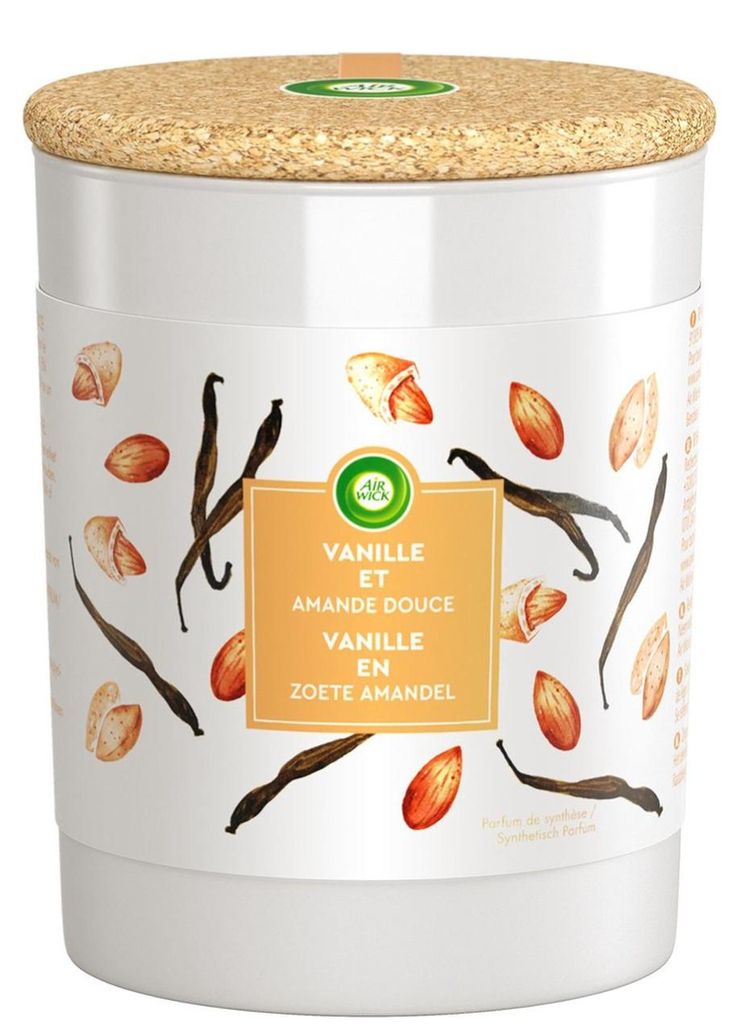 Bougie parfumée Airwick 185 g, vanille et amande douce Image du produit 