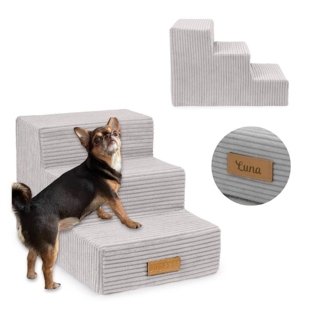 Hundetreppe 3 Stufen personalisiert mit Namen, Produktbild 