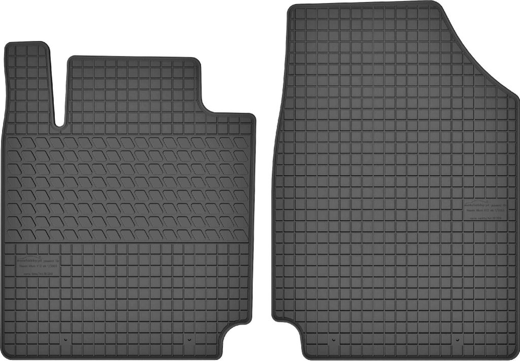 Vorne Gummimatten Gummi Fußmatten für Nissan Micra K12 Produktbild 
