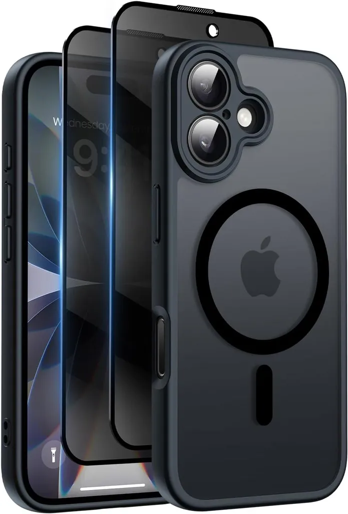 Custodia iPhone 17 MagSafe + 2 Vetro Anti-Spy 9H: Protezione Totale