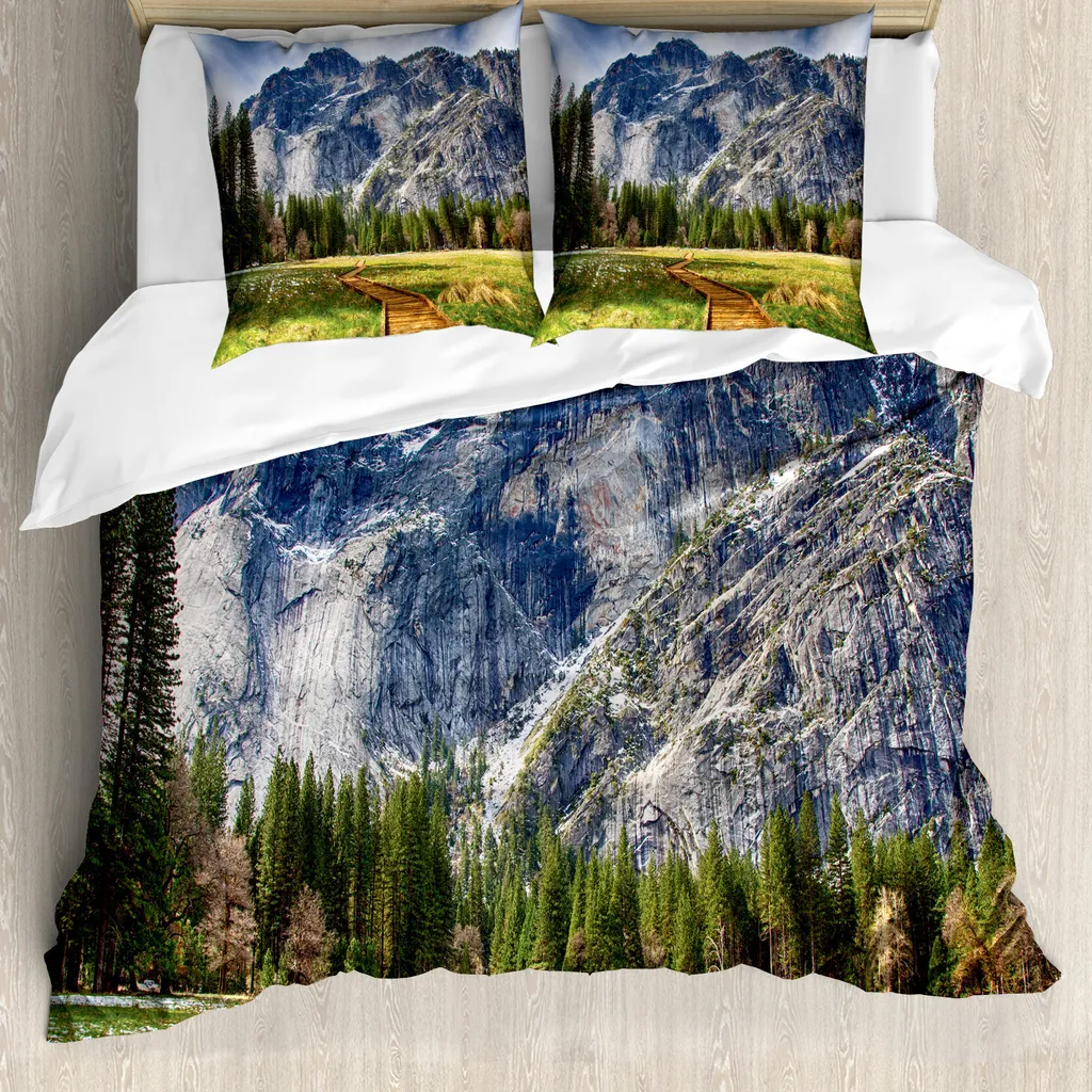 Parure de lit 2 pièces Yosemite 155x220 cm microfibre hypoallergénique