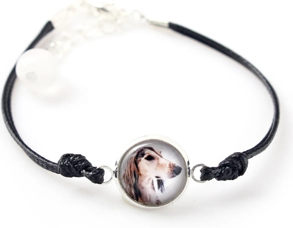Bracciale Memoriale Saluki con Foto - Gioiello Art-Dog Fatto a Mano