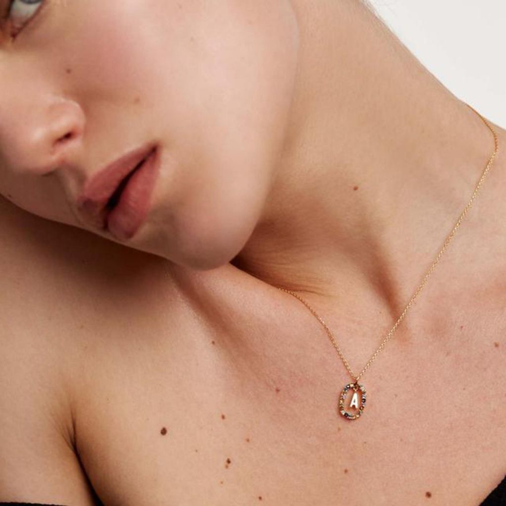 PDPAOLA Halskette LETTERS 18K gold plated silver gold Produktbild 3