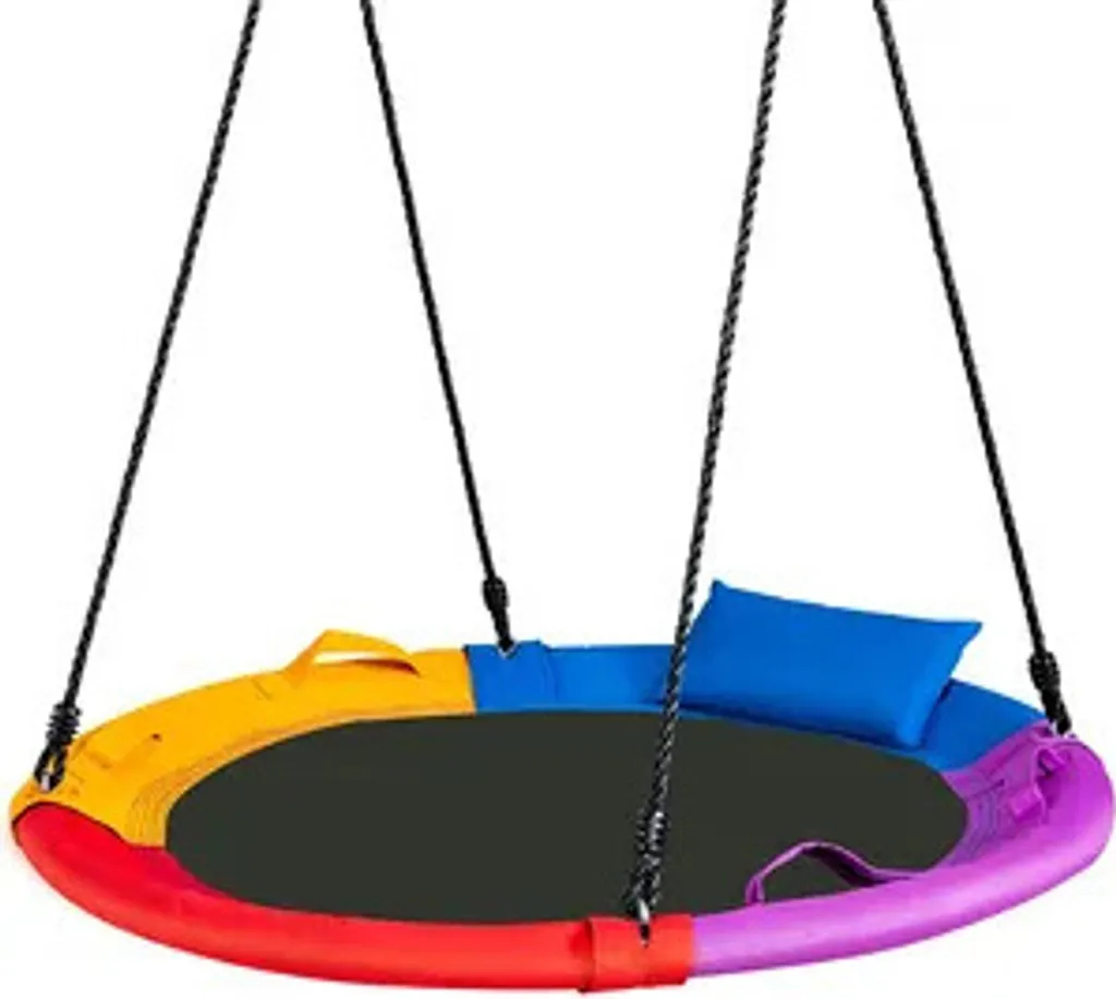 Balançoire de Jardin pour Enfant et Adulte - Nid Suspendu Réglable 1m