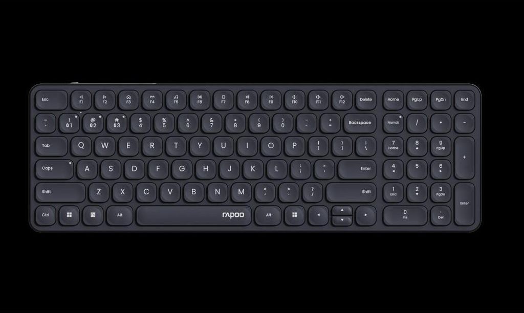 Rapoo E9310M kabellose Tastatur QWERTZ DE, Aluminium, 12 Produktbild 