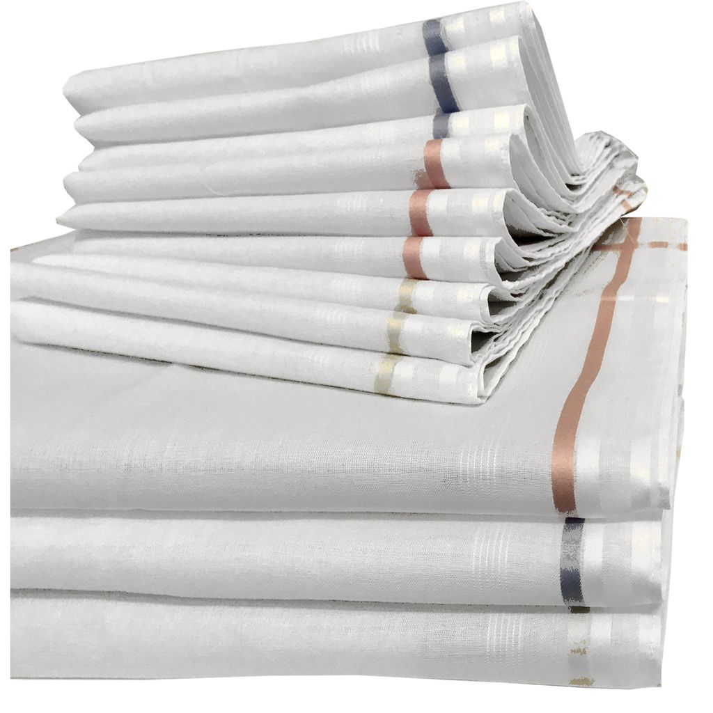 24 Stoff Taschentücher für den Herren  Arabias 40cm x 40cm 100% Baumwolle