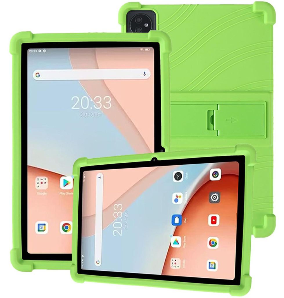 Tablet Hülle für Oscal Pad 60 10,1", Stoßfeste Weiches Silikon Schutzhülle mit Standfunktion Grün