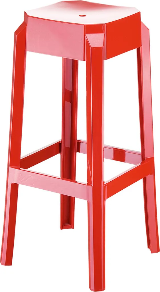 Sgabello da Bar CLP Fox Ambra: Plastica di Design per Esterno e Interno - 10