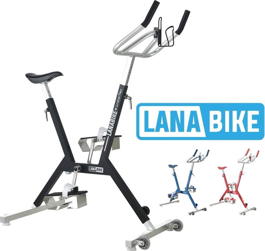 Aquabike Aluminium Lanabike Waterflex 9.5kg - Eloxierter Aluminiumrahmen - Bodybuilding/Aquafitness - Blaue Farbe