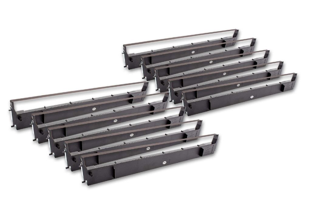 vhbw 10x Farbband Nylonband Tintenband kompatibel mit Nadeldrucker Ersatz für Epson S015020